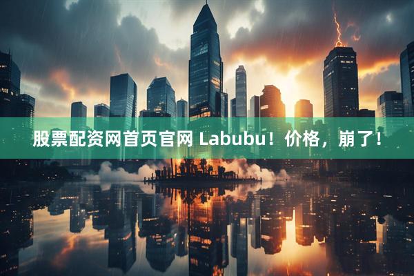 股票配资网首页官网 Labubu！价格，崩了！